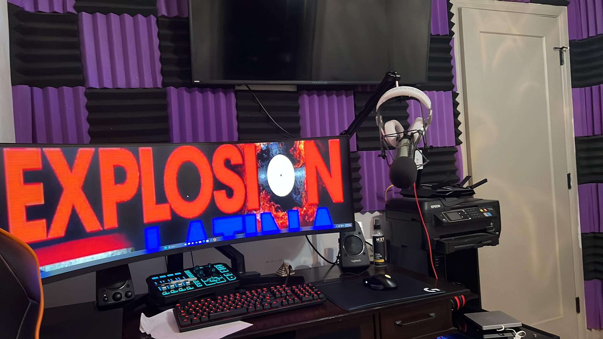 Radio station studio setup